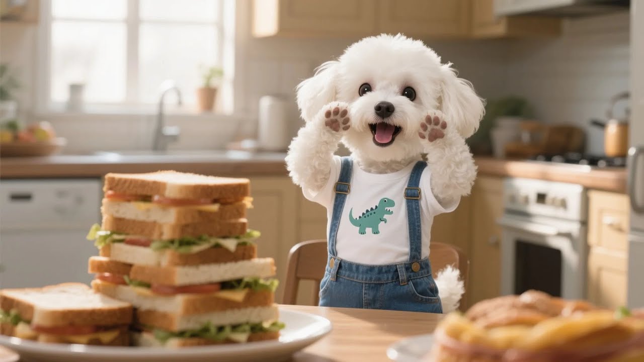 Let's watch clumsy baby pupper prepare breakfast for its mama dog!👩‍🍳Compilation