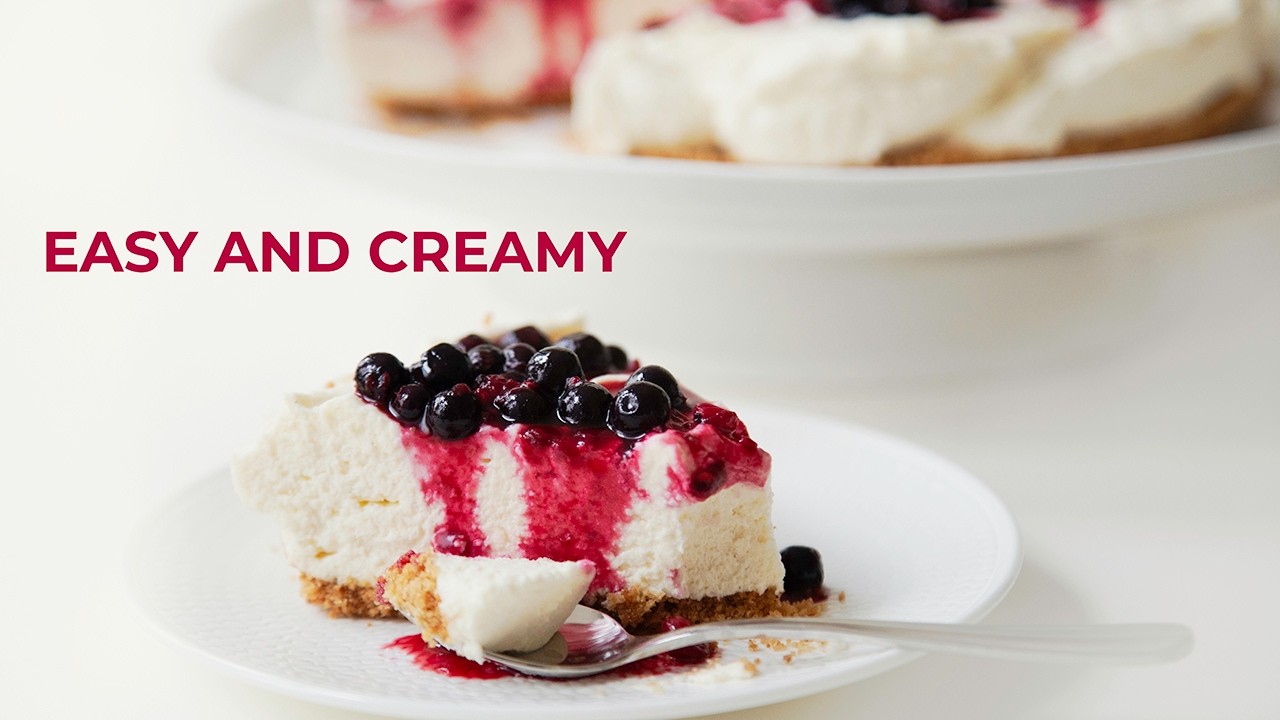No Bake Cheesecake | Quick & Easy Dessert (No Oven)