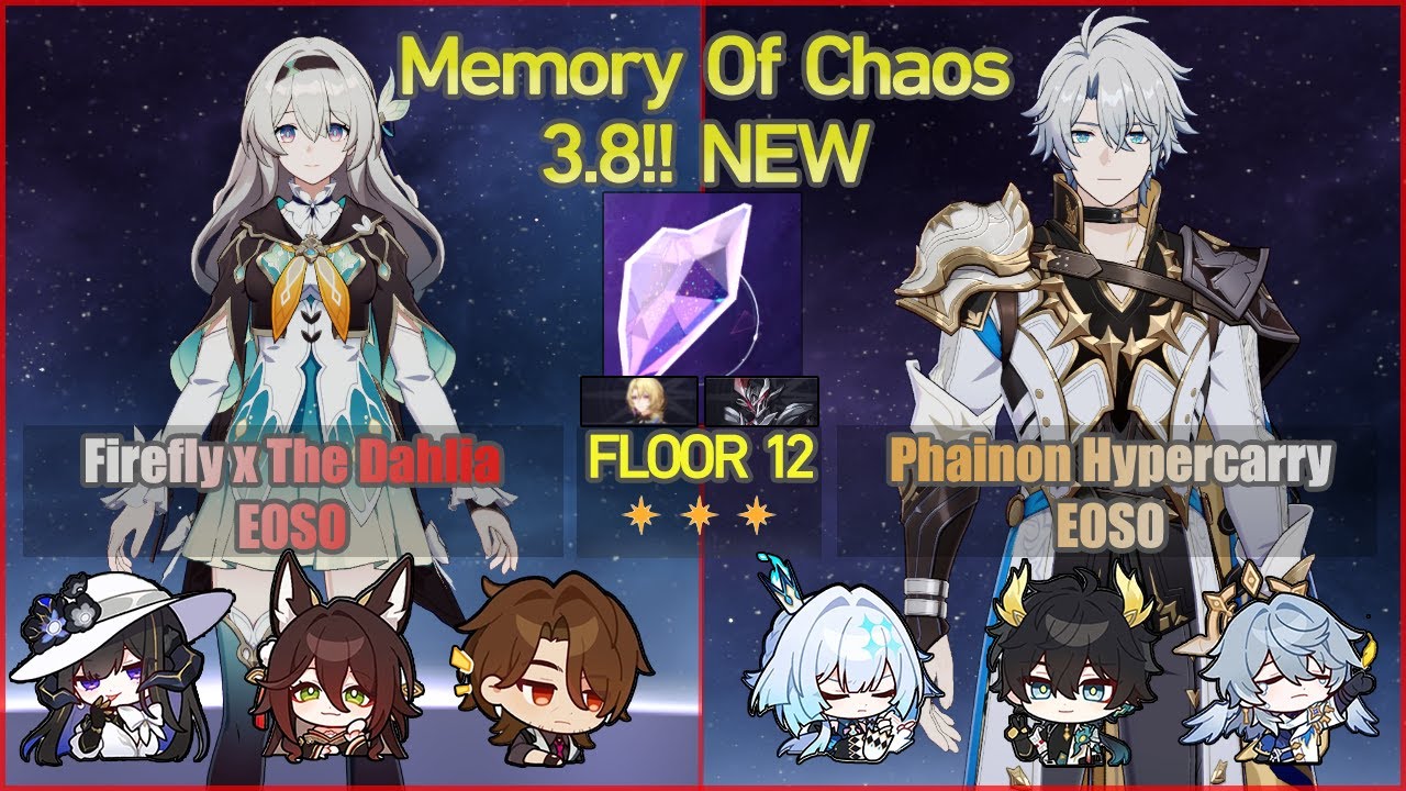 Firefly x The Dahlia E0S0 & Phainon Hypercarry E0S0 - MOC 3.8 NEW Floor 12 | Honkai Star Rail F2P