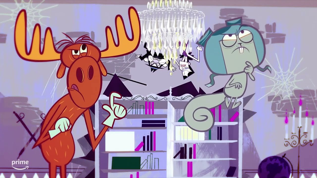 The Non-Spooky Spooky House | Rocky and Bullwinkle | Videos For Kids