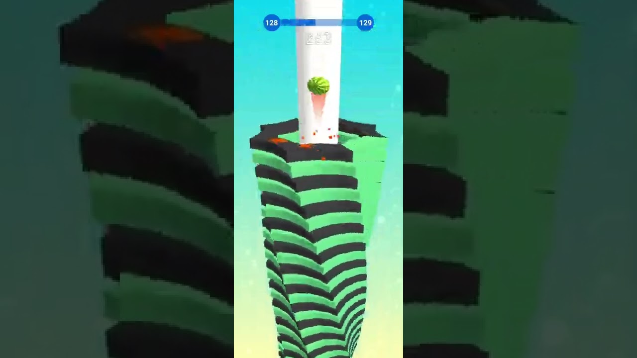 STACK BALL GAMEPLAY LEVEL 128 SUBSCRIBE #STACKBALL #0128