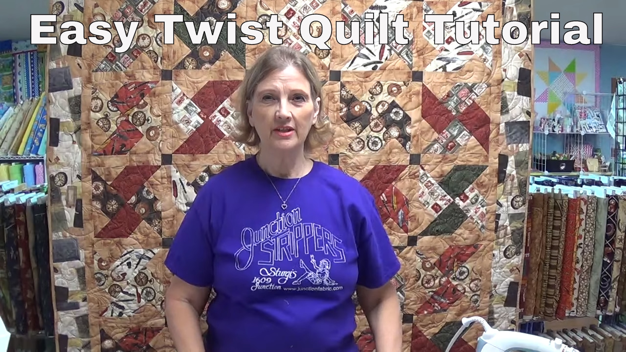 Easy Twist Quilt by  www.junctionfabric.com