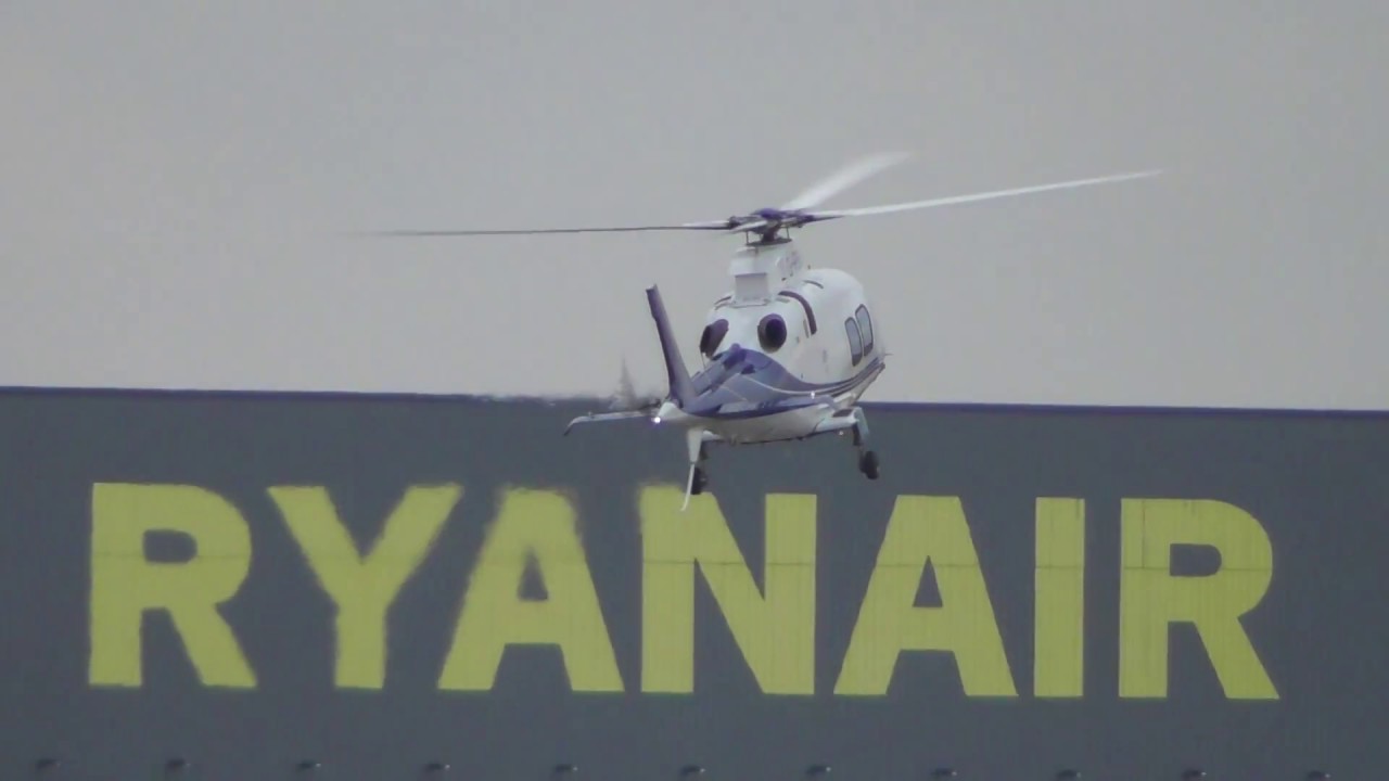 Aviation Helicopter GPBWR AW109 lands Stansted Airport with ATC etc  6feb17 302p