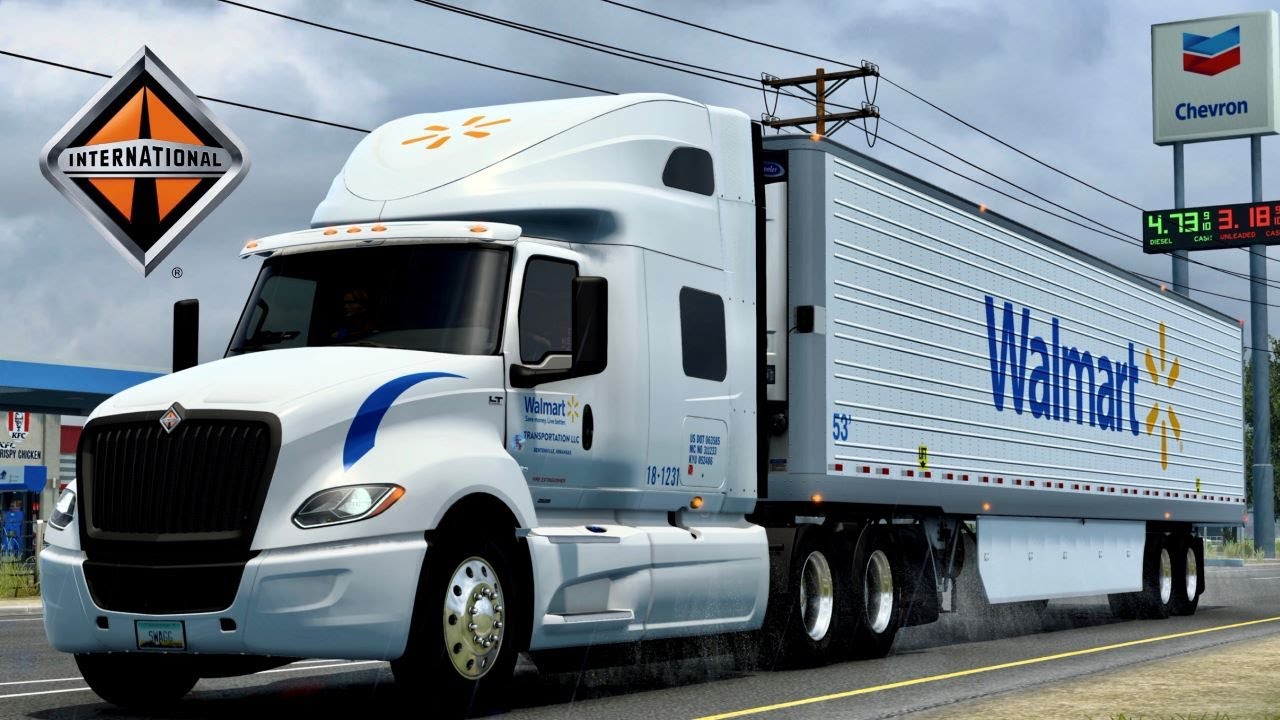 American Truck Simulator | Walmart | International LT | Amarillo (TX) to Santa Fe (NM)