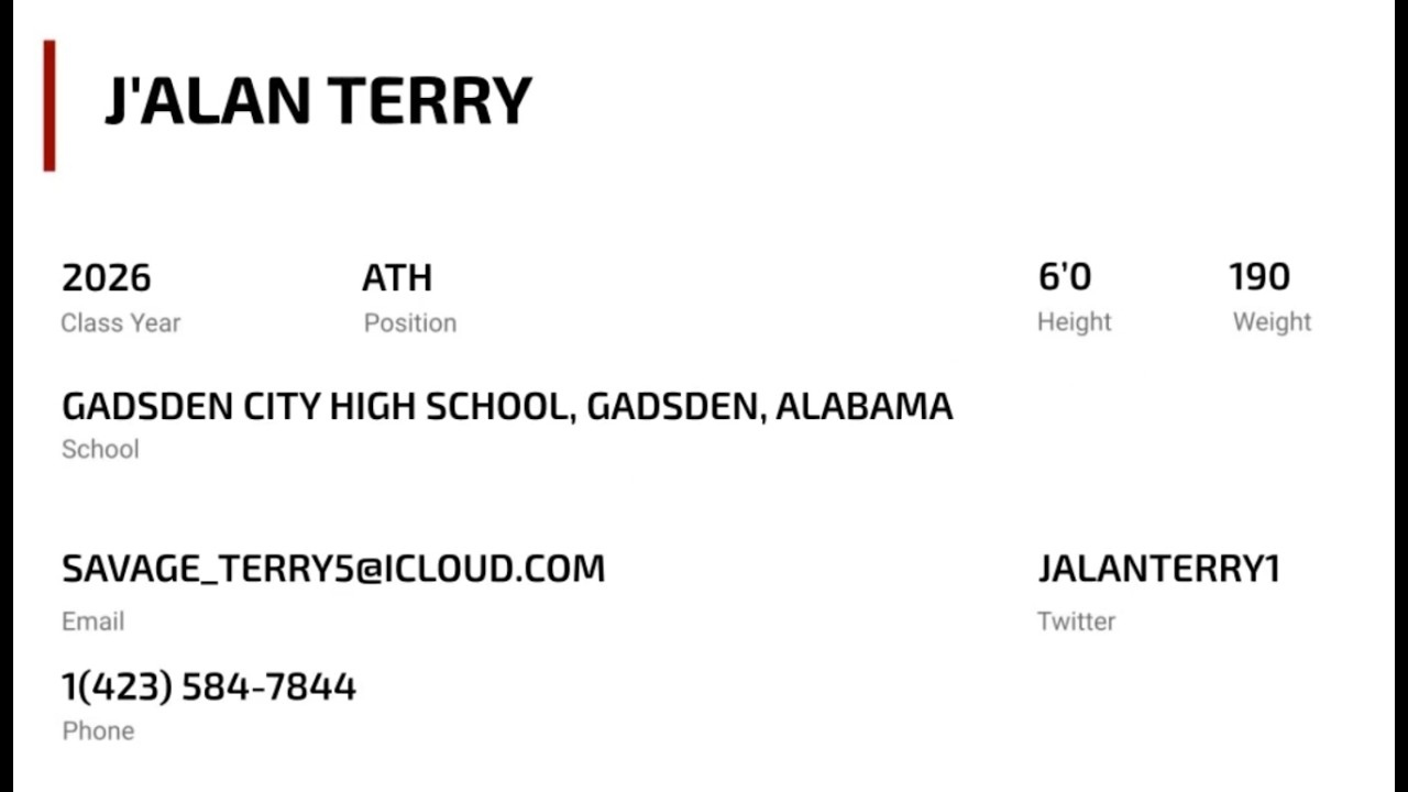 J'Alan Terry (2026, ATH)