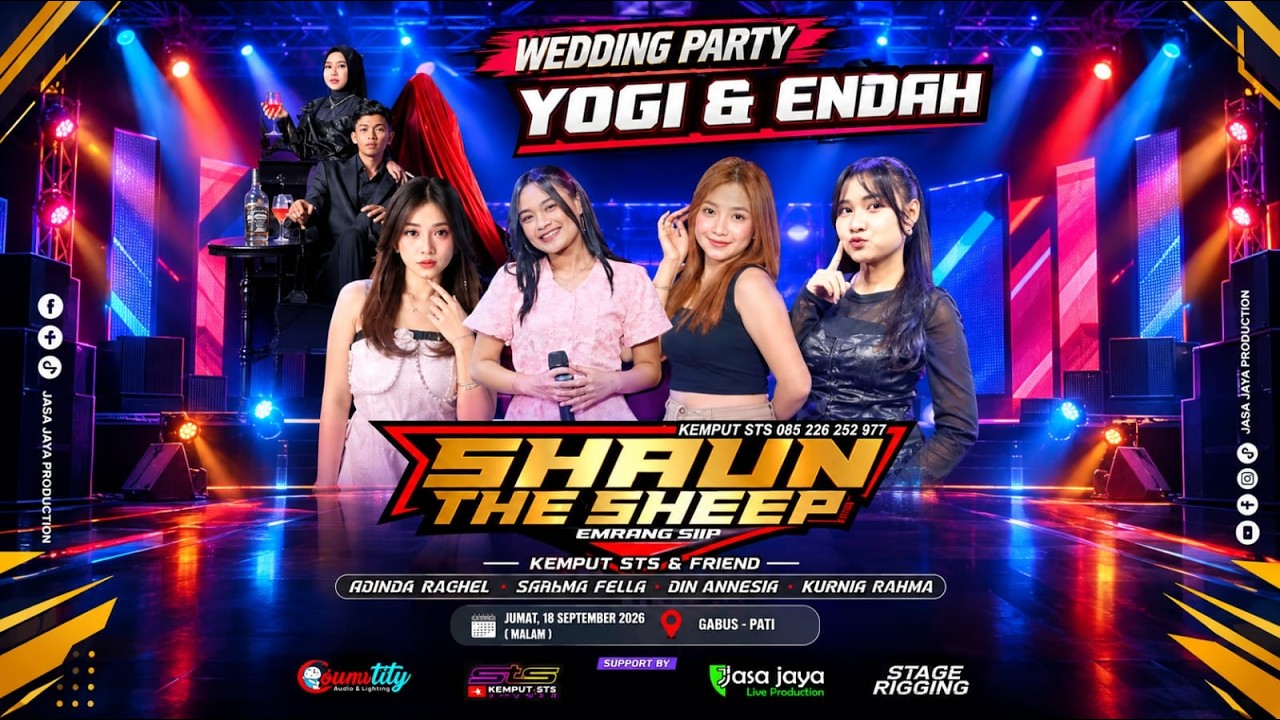 LIVE SHAUN THE SHEEP - WEDDING PARTY YOGI & ENDAH - PRIVATE | COUNSTITY AUDIO