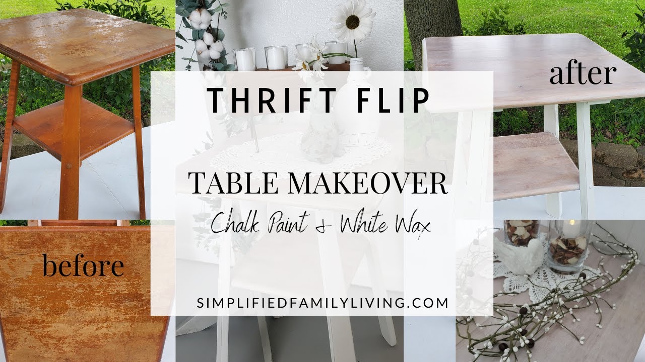 Upcycled Wooden Side Table - DIY Thrift Flip