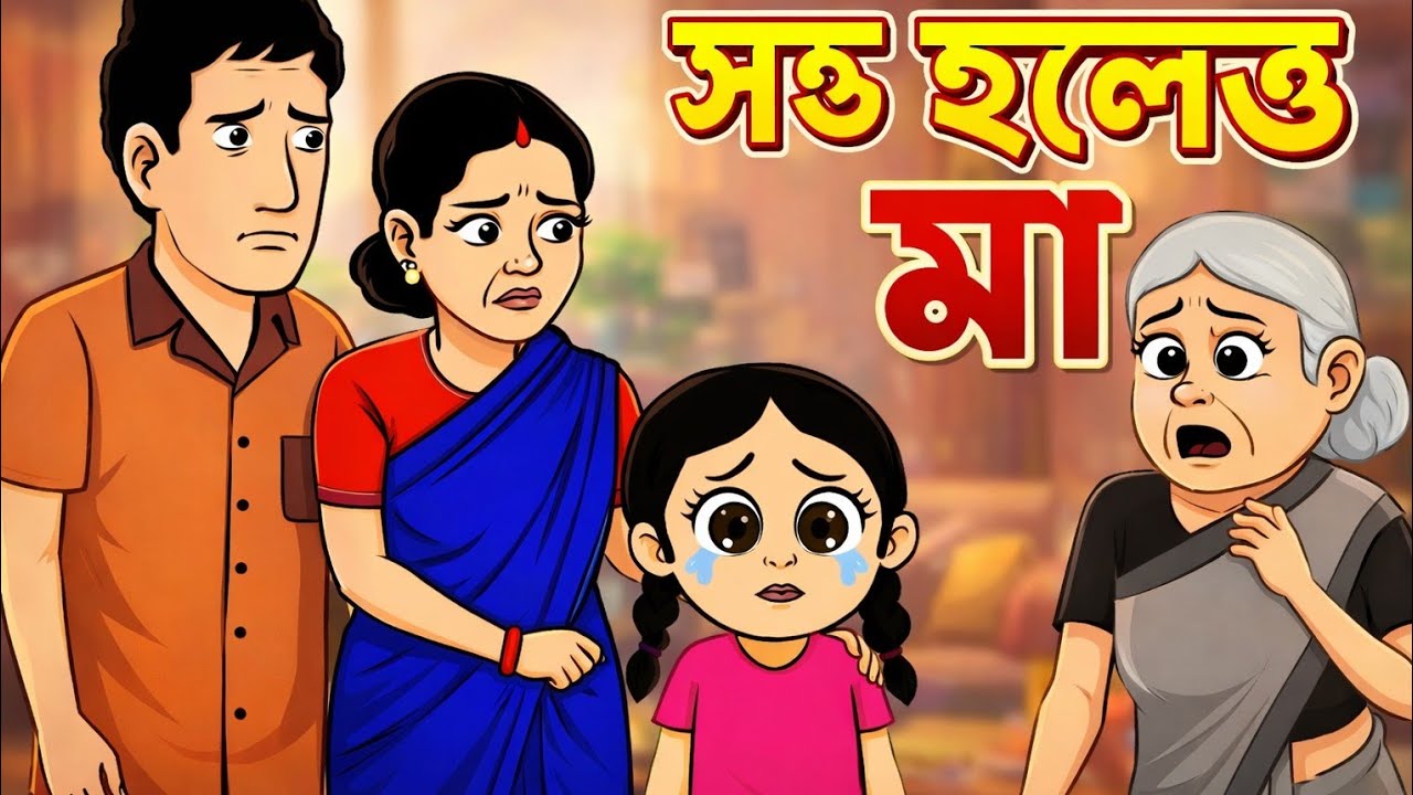 সৎ হলেও মা 😢 | Bengali Cartoon Story | Emotional Family Story | Moral Story
