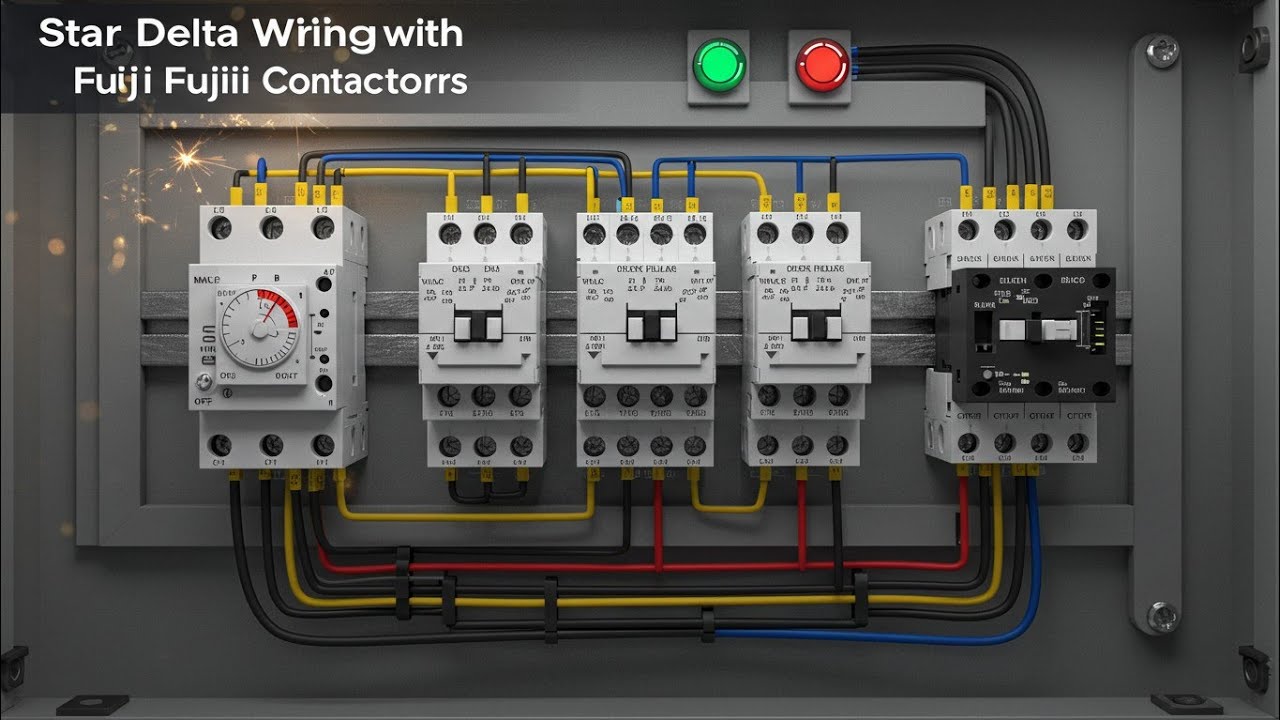How To Make Star Delta Circuit With Interlocking|Over load Really|Indicator Complete information