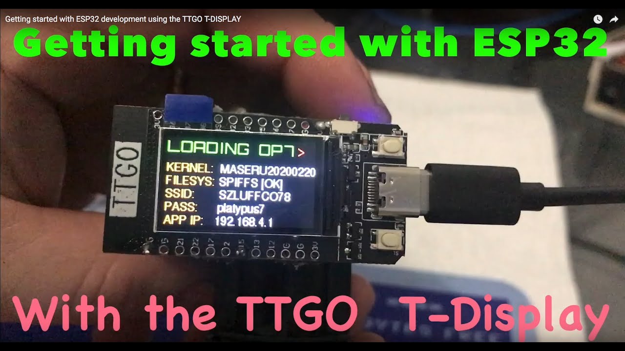 Начало разработки ESP32 с использованием TTGO T-DISPLAY