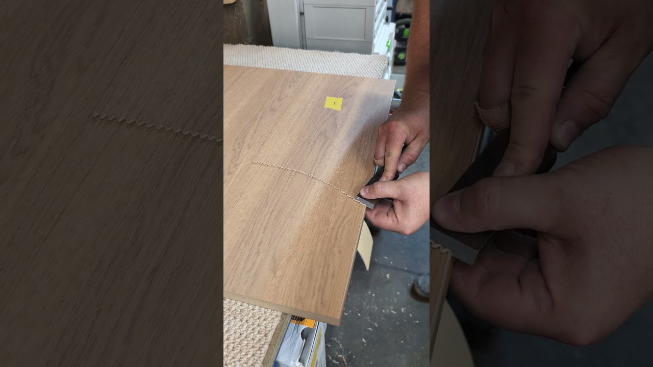 #satisfying #asmr final hand trimming of edgebanding with a chisel.
