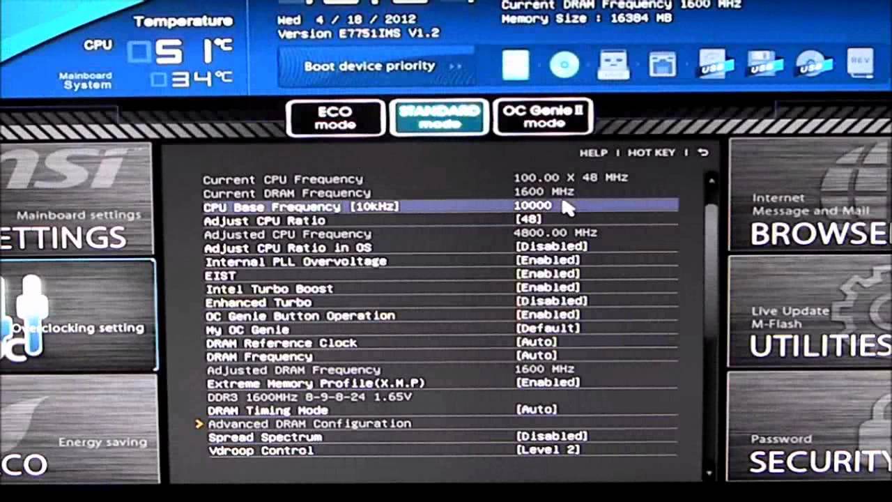 MSI Z77A-GD55 Motherboard Click BIOS II Overview