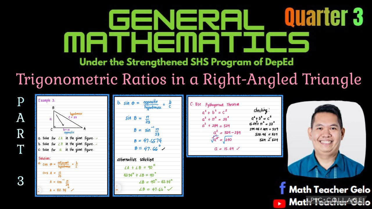 G11 General Mathematics | Trigonometric Ratios in a Right-Angled Triangle (SOH CAH TOA) | PART 3