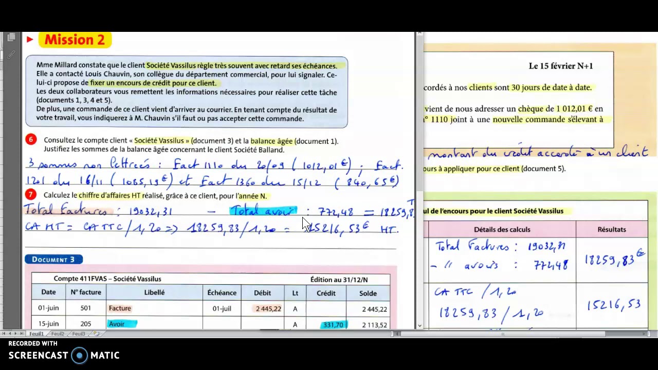 Gérer le risque client- Activité 17 + écritures comptables affacturage