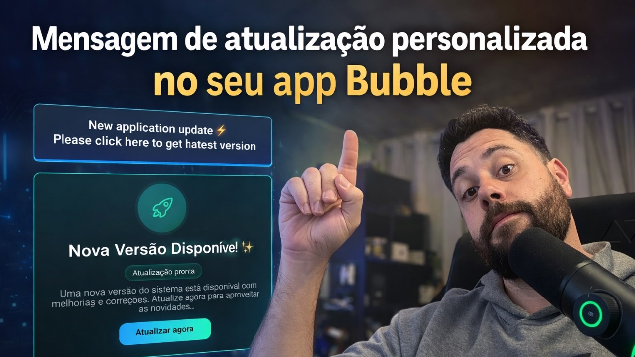 Como Personalizar a Barra de Atualização do Bubble (Sem Plugin)