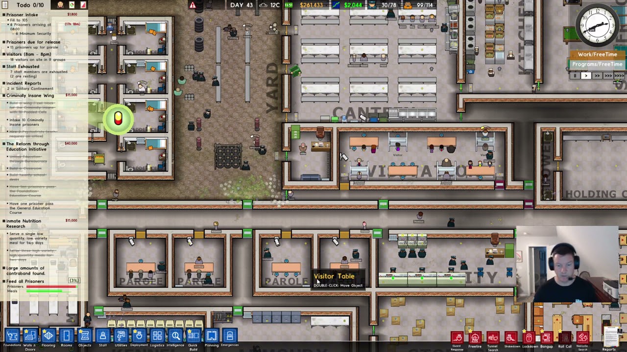 Серия обучающих программ Prison Architect — Посещения и условно-досрочное освобождение