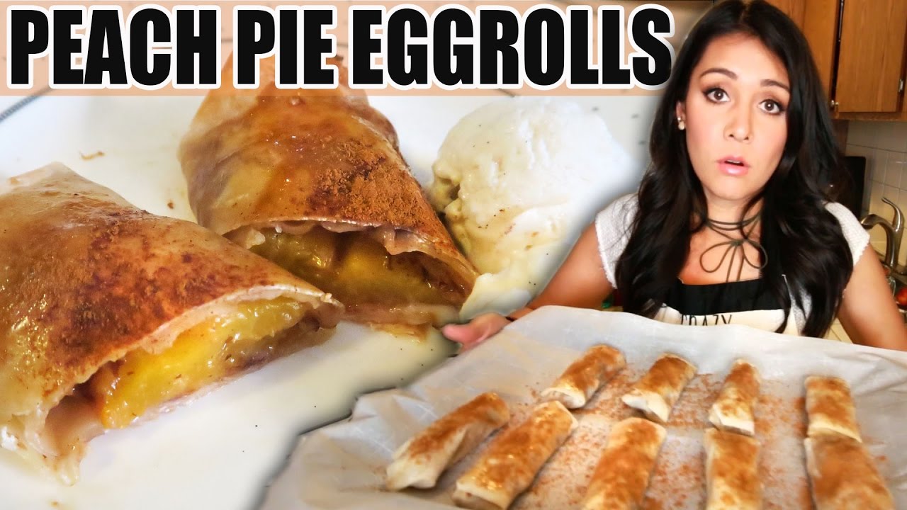 PEACH PIE EGGROLLS! 🍑 #TastyTuesday