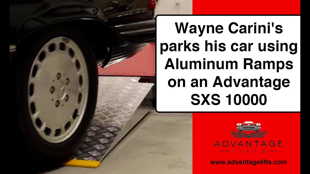 Wayne Carini's parks his car using Aluminum Ramps on an Advantage SXS 10000