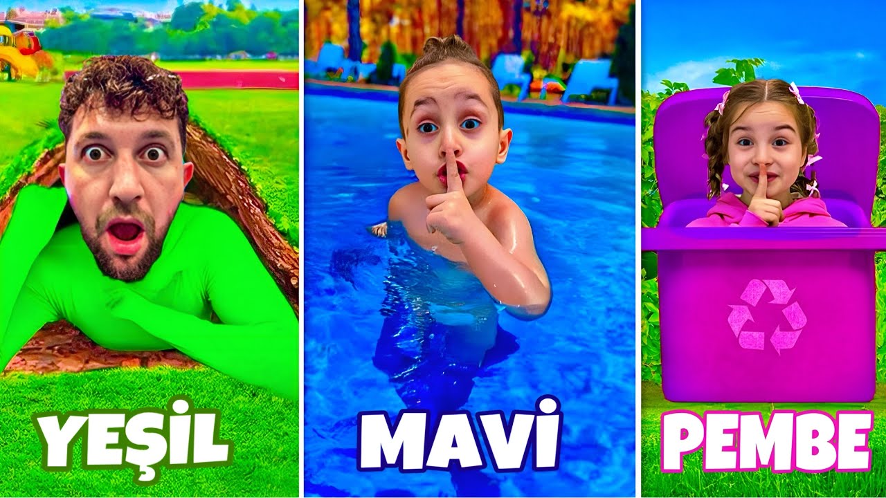 TEK RENK SAKLAMBAÇ CHALLENGE DEV VİLLA !? KUZEY ELİF !!