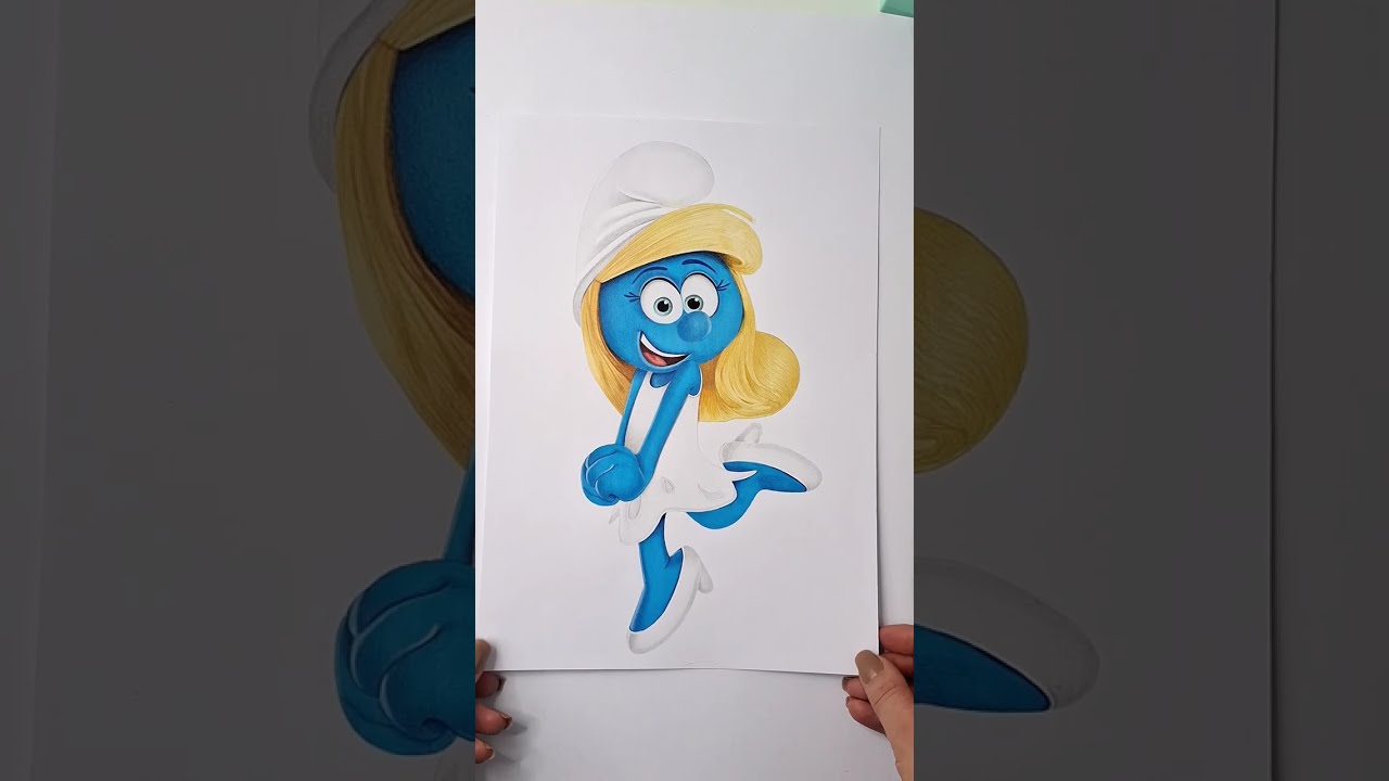 Desenhando a Smurfette em Estilo Realista #smurfs #desenhando #drawing