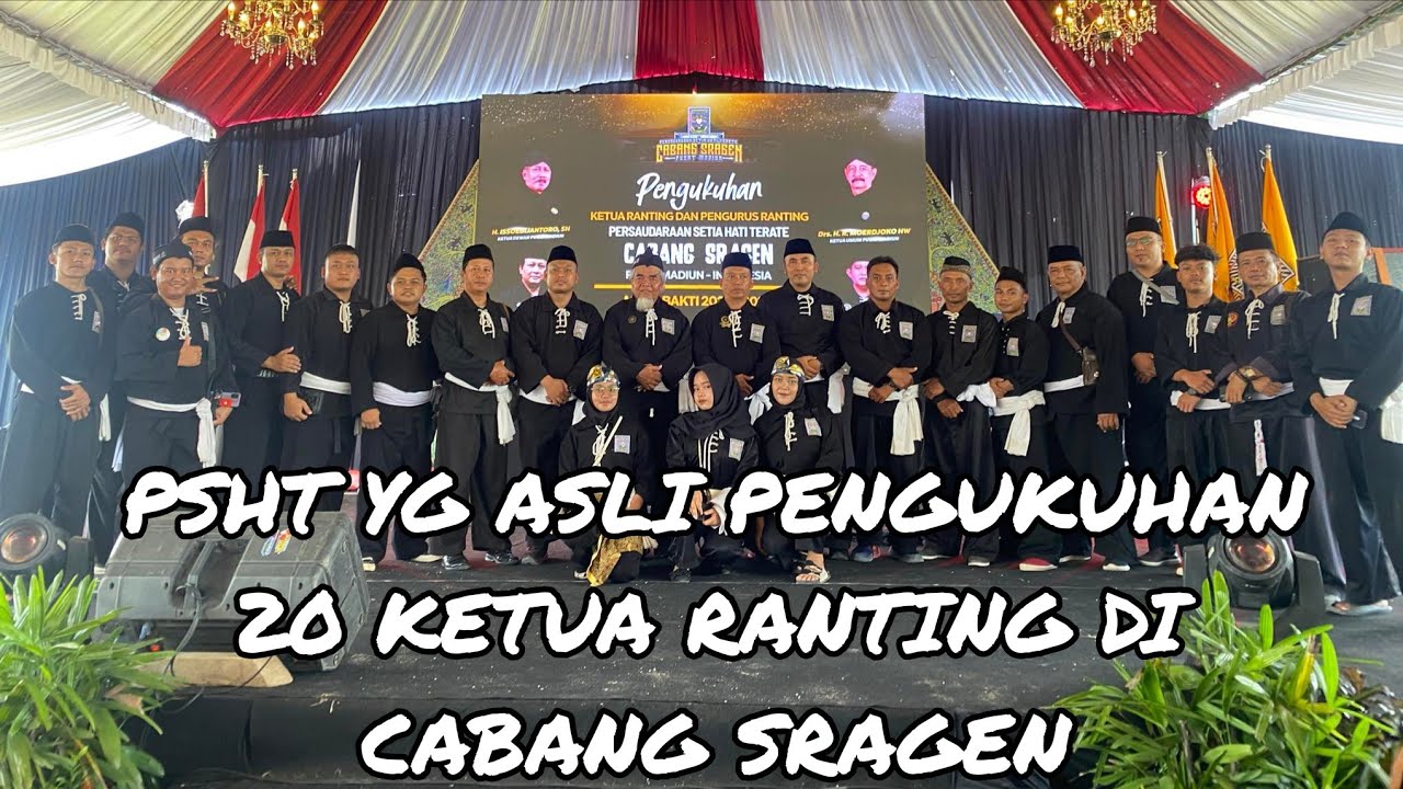 Pengukuhan ketua ranting dan pengurus ranting.psht cabang sragen pusat madiun