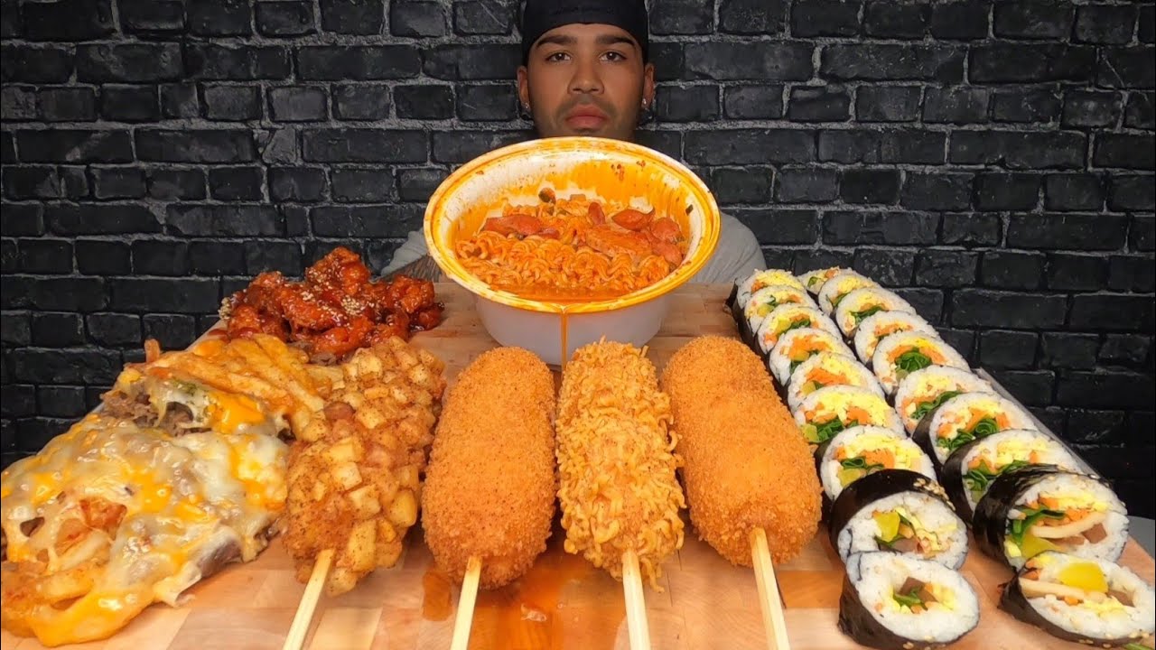 GANGNAM KOREAN STREET FOOD MUKBANG