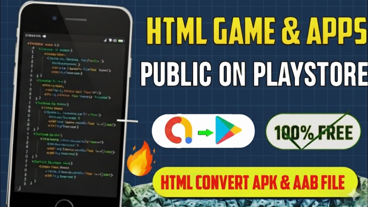 How to Publish HTML Games & Apps on Play Store | Convert HTML to APK & AAB Free | AdMob Monetization