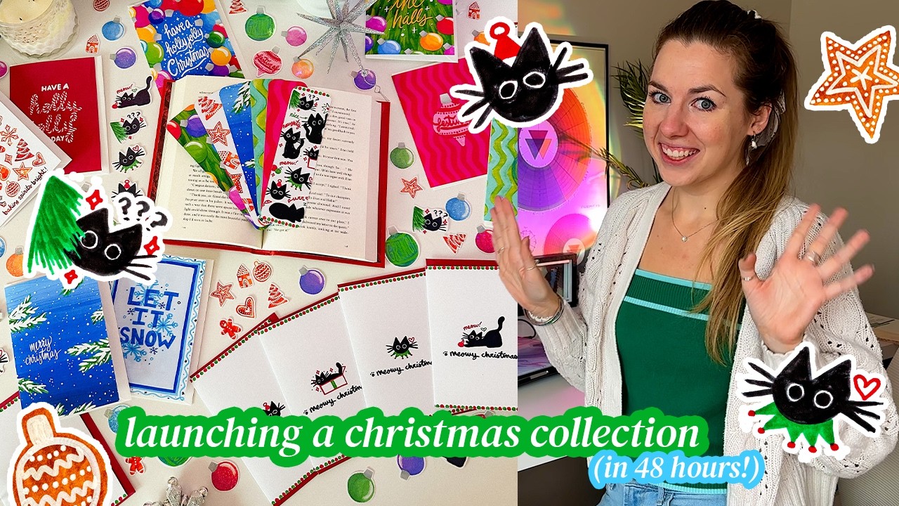 launching a christmas collection on Etsy in 48 hours! 💖🎅🏼