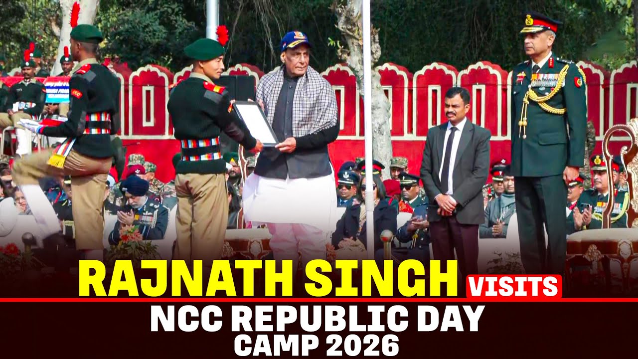 LIVE: Raksha Mantri Rajnath Singh visits NCC Republic Day Camp 2026