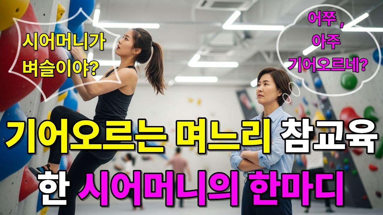 기어오르는 며느리 참교육한 시어머니의 한마디
