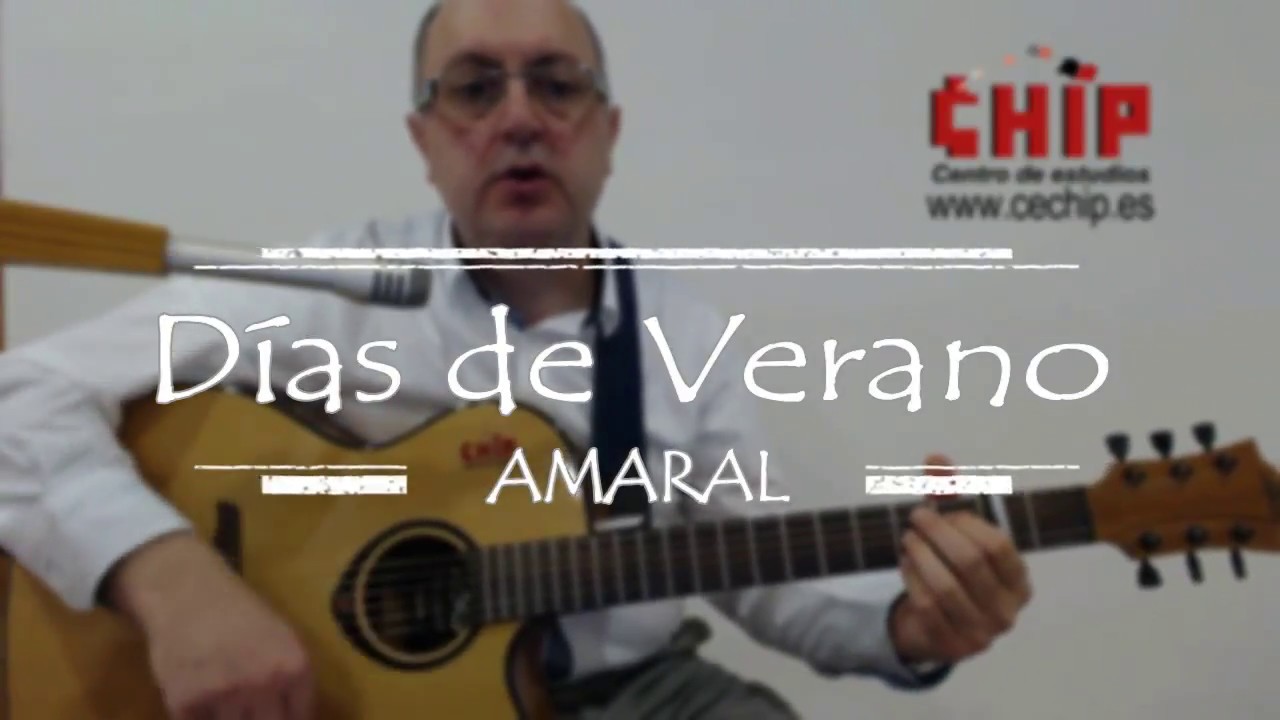 Como tocar Días de Verano de Amaral Tutorial Guitarra fácil