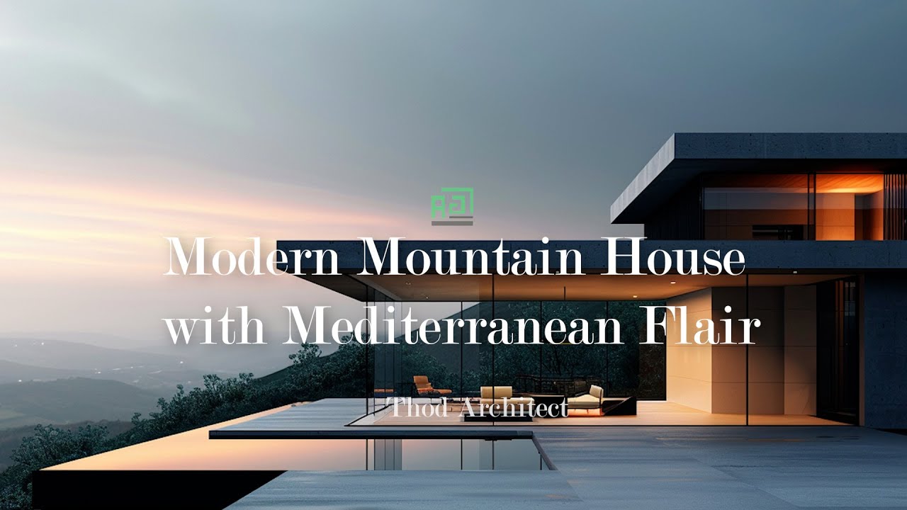 Minimalist modern mountain house design ideas with mediterranean landscape