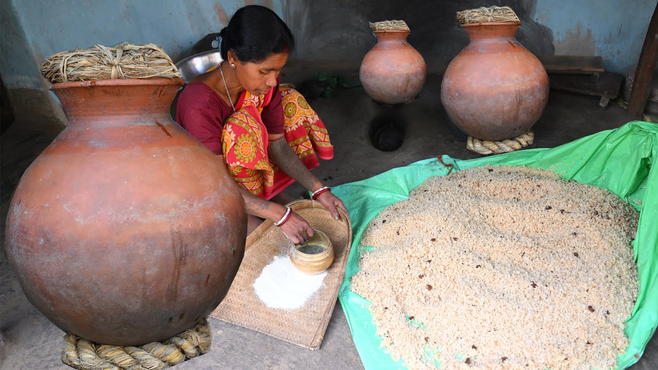 Badna special tribal famous homemade rice beer recipe | How to prepare Rice Beer at home