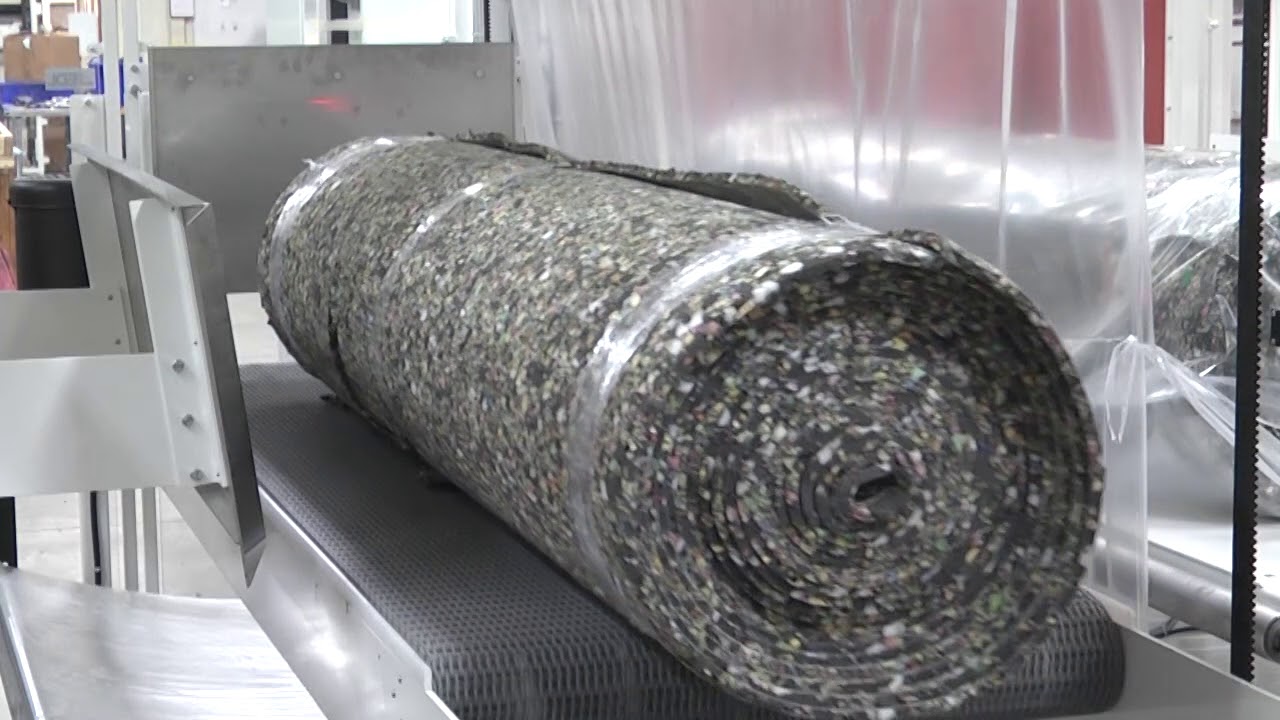 Roll Wrapper with Shrink Tunnel Wrapping Carpet Cushioning (SV326)