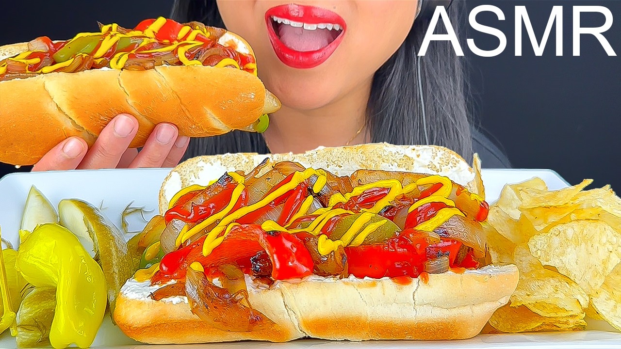 ASMR HOTDOG WITH CREAM CHEESE【Mukbang/Eating Sounds/No Talking】