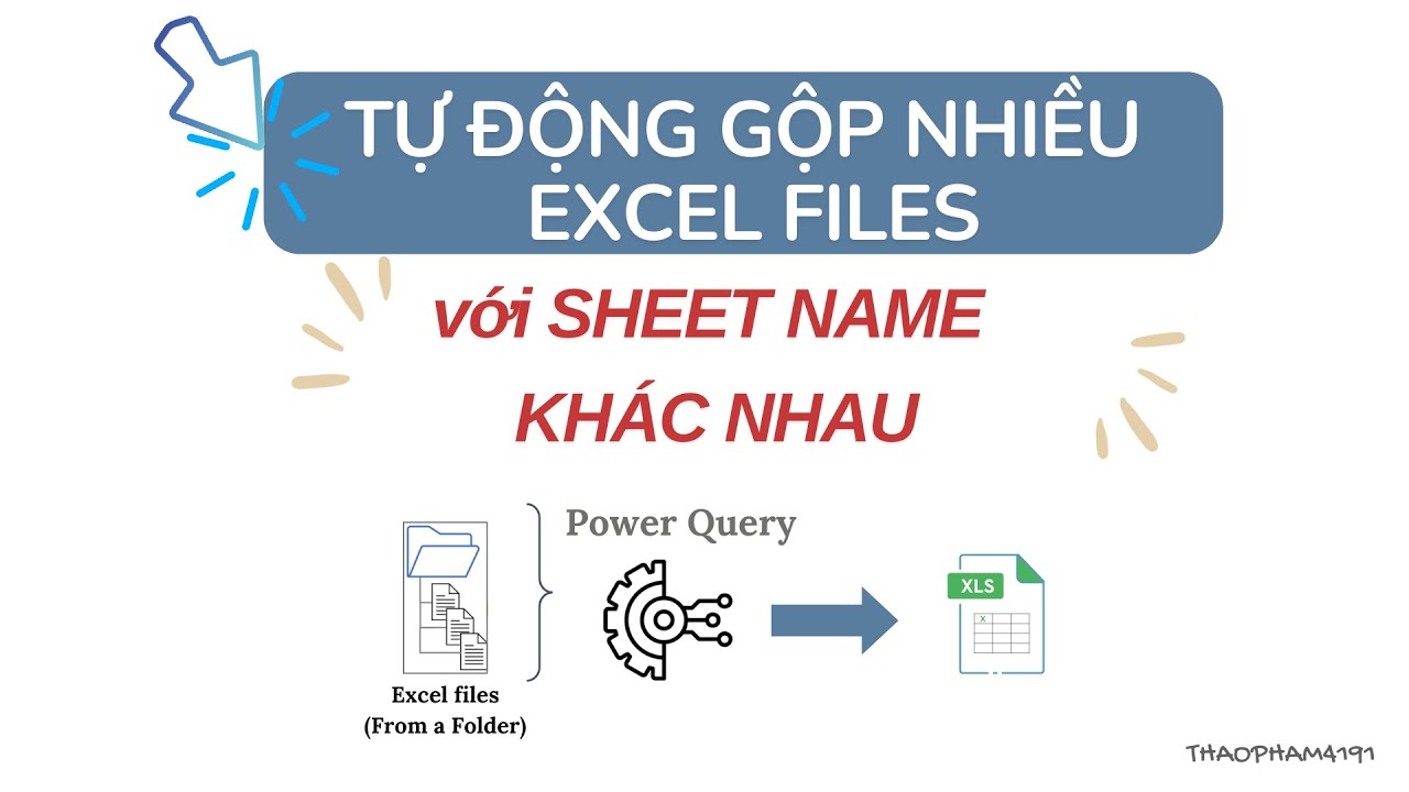 Tự Động Gộp File EXCEL với SHEET NAMES Khác Nhau (Đơn Giản Nhất) bằng POWER QUERY