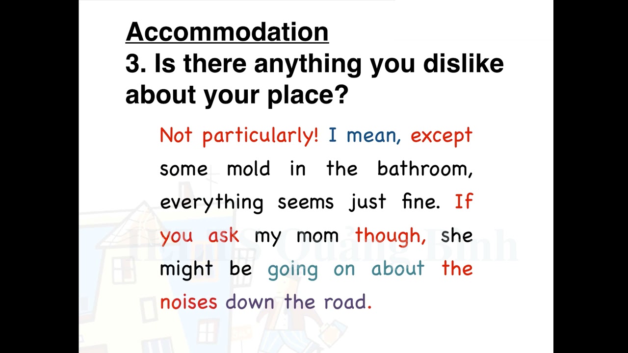 IELTS Speaking Part 1 Topic Accommodation