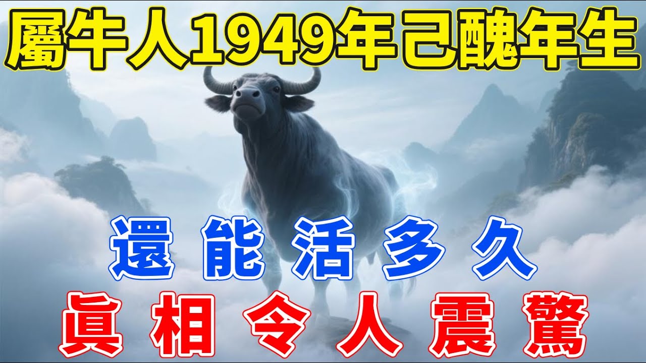 屬牛人，1949年己醜年生，還能活多久？眞相令人唏噓，很多人看完都沉默了！【生肖梵音】#生肖 #運勢 #風水 #財運#命理