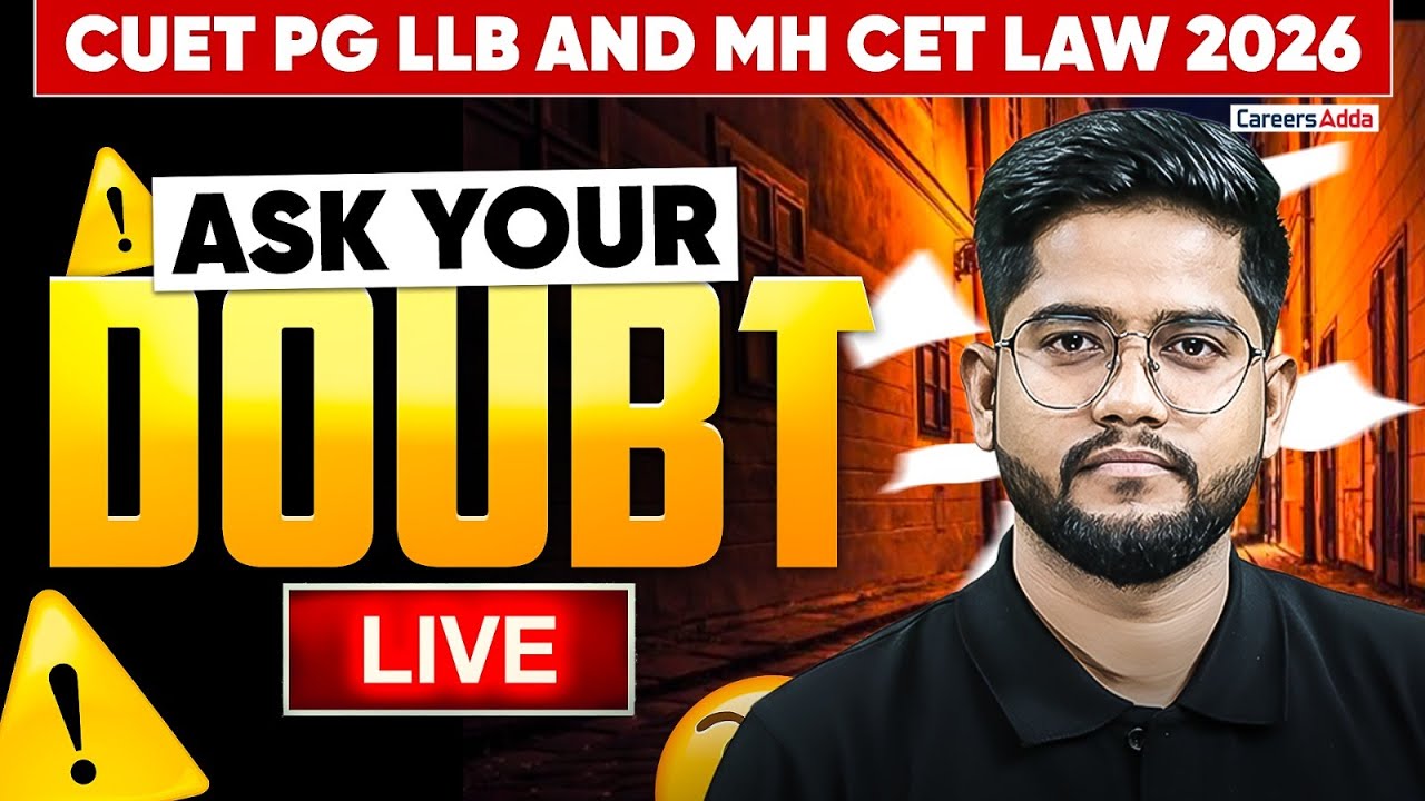 CUET PG LLB And MH CET Law 2026 | Ask Your Doubt | LIVE With Rohit Sir