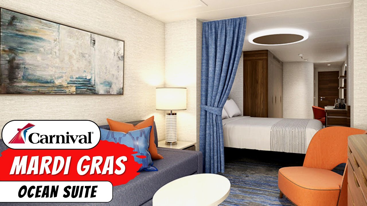 Carnival Mardi Gras | Ocean Suite Full Walkthrough Tour & Review 4K