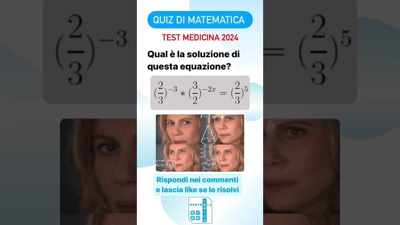 Quiz di #Matematica per il test di Ammissione #testmedicina