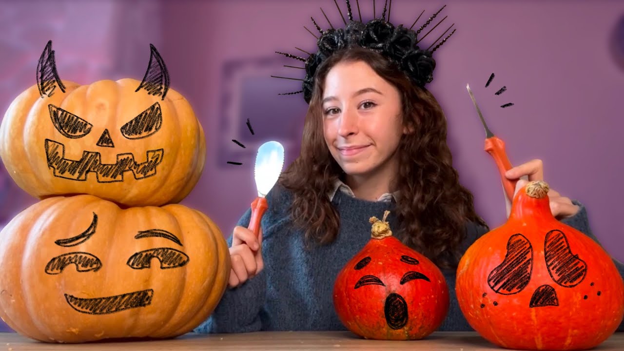 Je sculpte des citrouilles pour Halloween 🎃