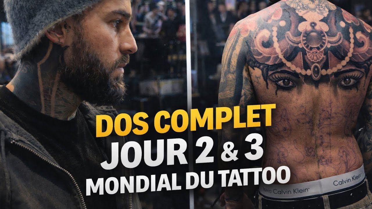 Je continue mon DOS COMPLET au Mondial du Tatouage Jour 2 & 3 + Astuce cicatrisation 