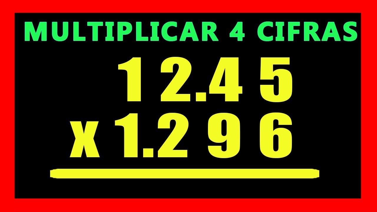 ✅👉 Multiplicaciones de 4 cifras con Punto Decimal