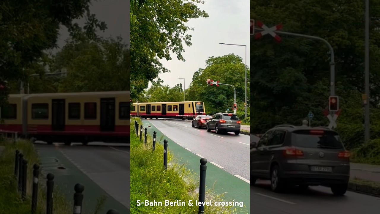 S-Bahn Berlin and level crossing #sbahn #publictransport #berlin #germany