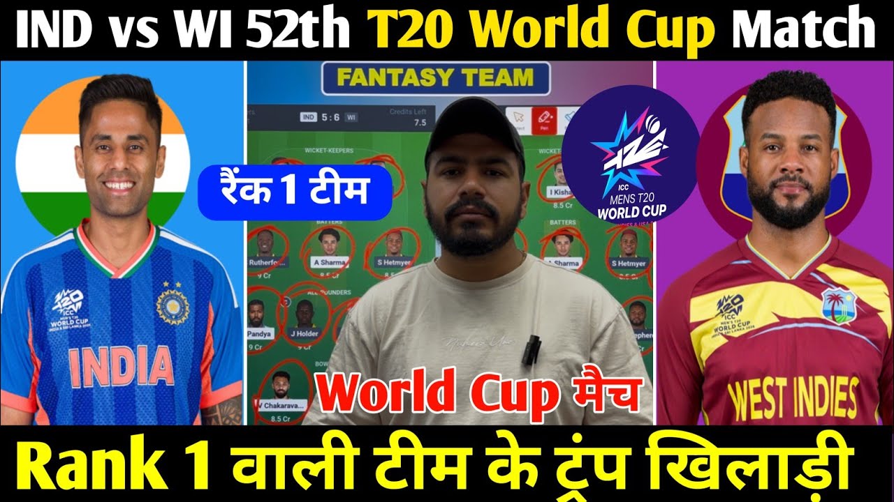 IND vs WI Today Match Prediction ! India vs West Indians Dream11 Team ! IND vs WI Dream11 Team !