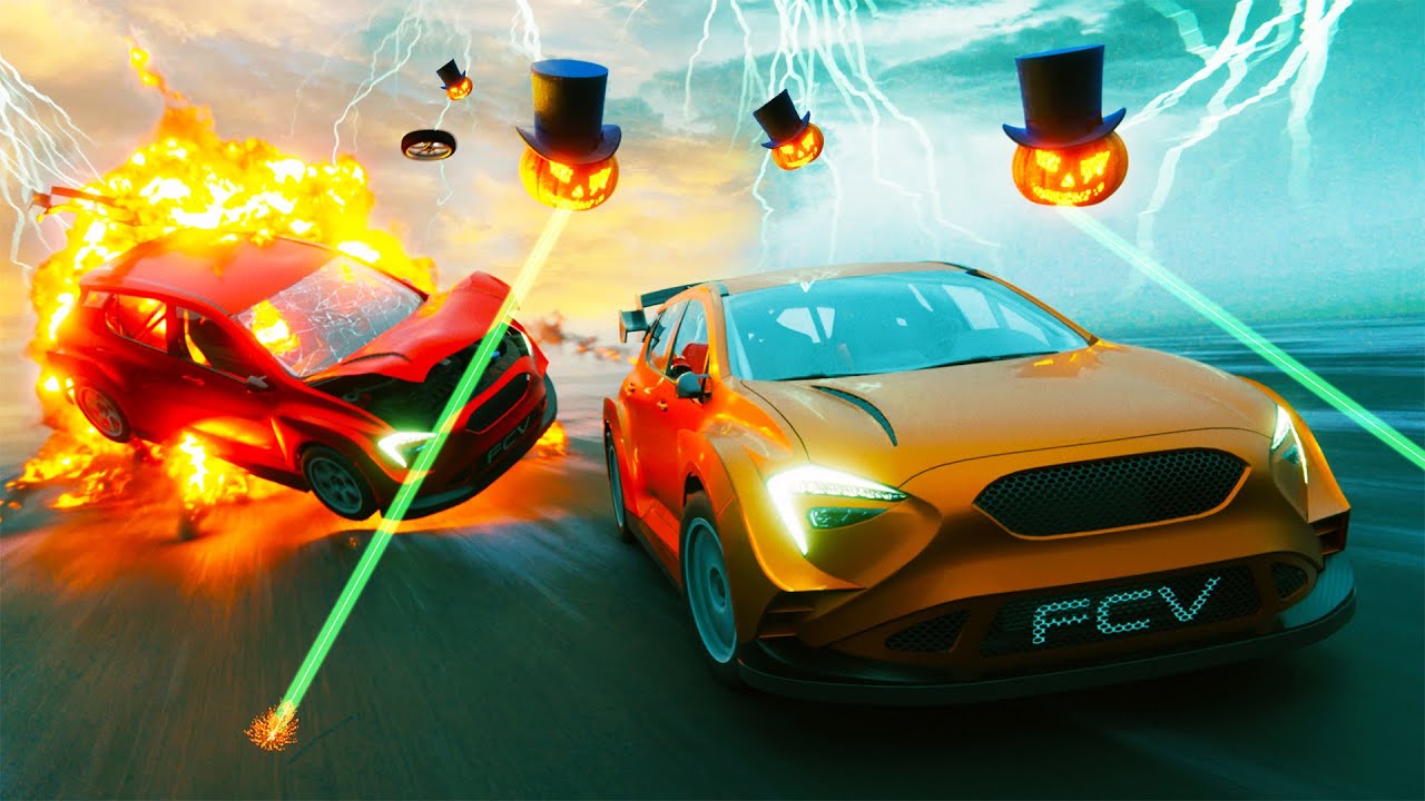 BeamNG Hide & Seek But We Are Being Chased By Drones That Blow Us Up With Lasers...