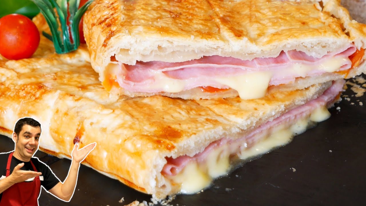 🧀🍅 Cómo hacer una EMPANADA de jamón queso y tomate súper jugosa en solo 10 minutos