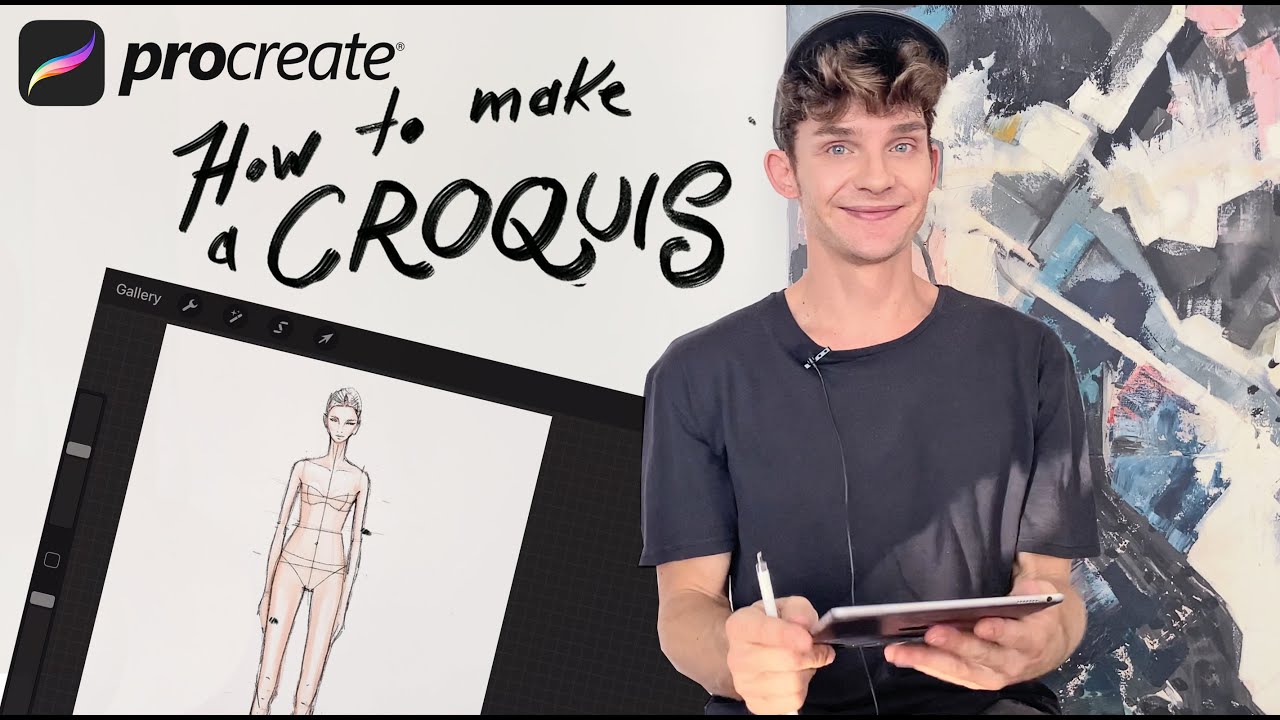 How to sketch a cool croquis for fashion design - with Procreate