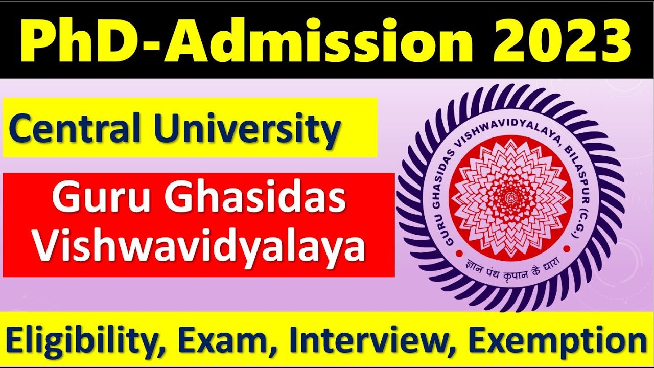 PhD admission in Central University 2023 II Direct Interview/VRET @TheScientificGurus Hurry Up